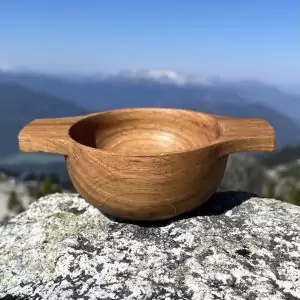 Scottish Oak Whisky Quaich (Large)