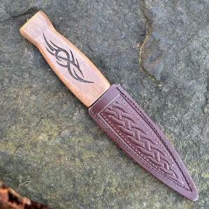Traditional handcrafted Walnut Sgian Dubh