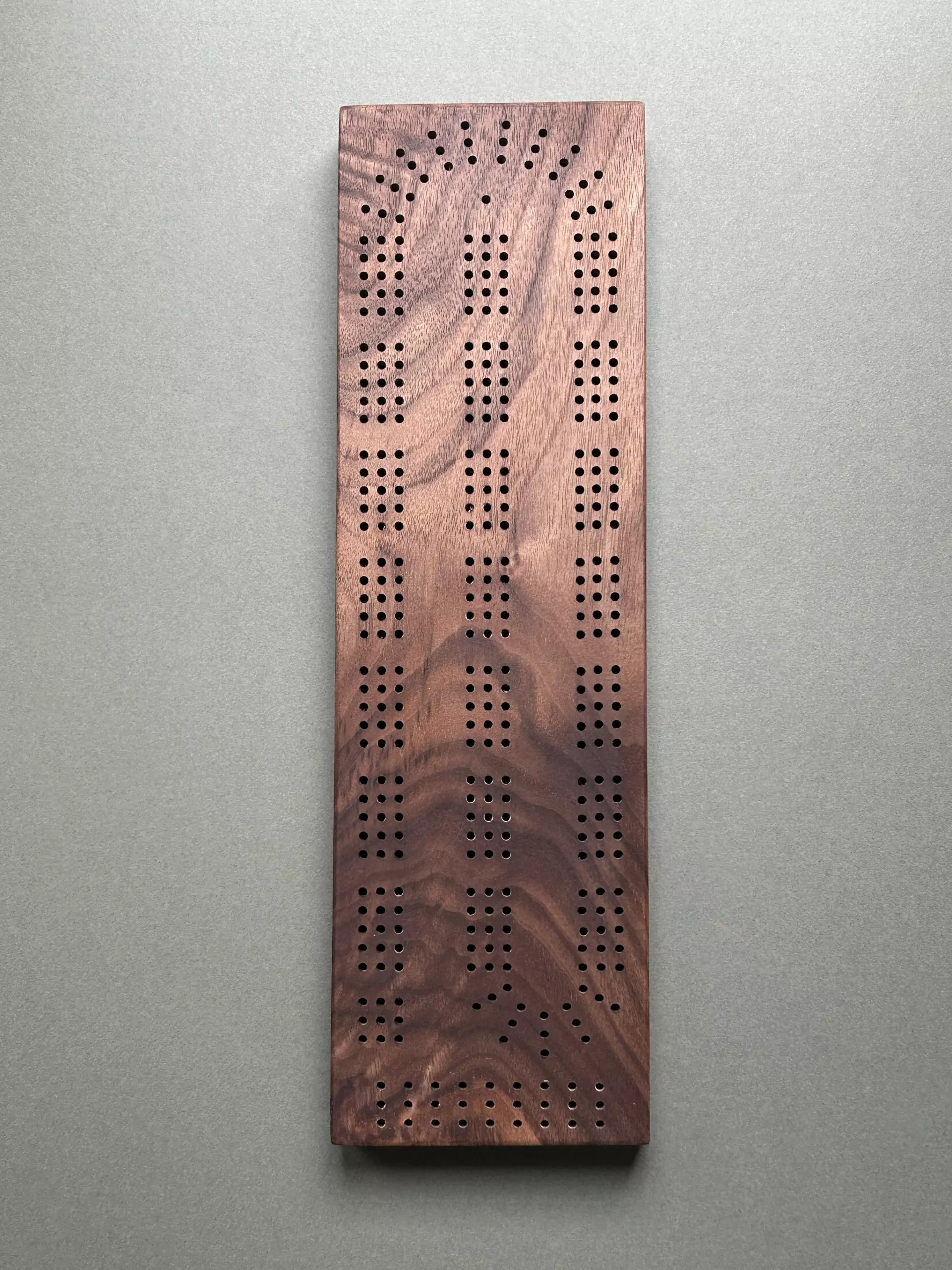 Handcrafted Walnut 3 Track Cribbage Board - Image 3
