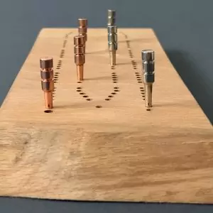 Handcrafted Scottish Beech 2 Track Cribbage Board