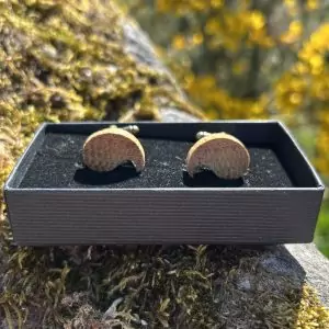 Handmade Oak Whisky Stave Cufflinks - Teardrop