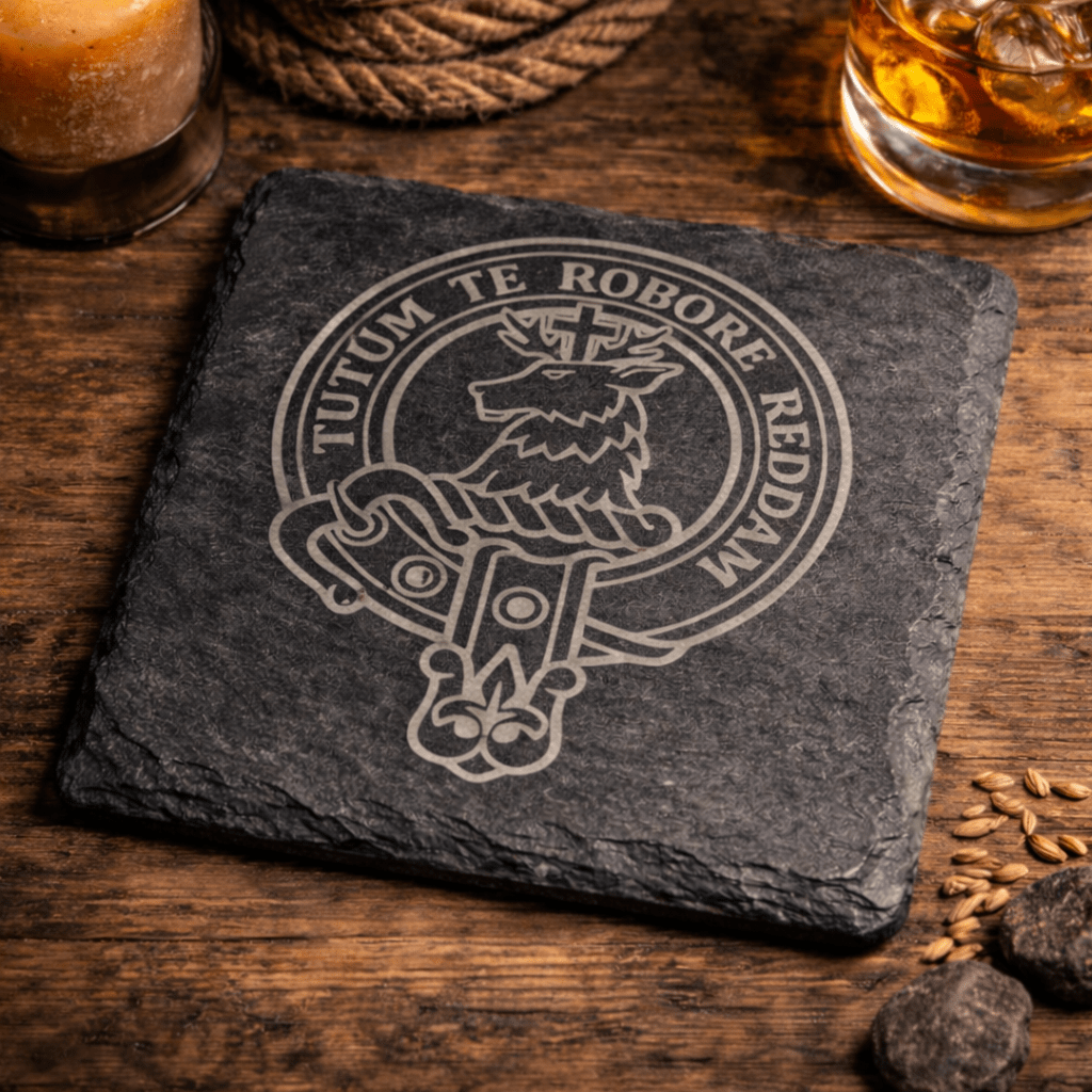 Engraved Clan Crest Slate Coaster - Image 2